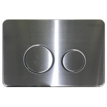 R&T Brushed Stainless Steel Round Button Flush Plate